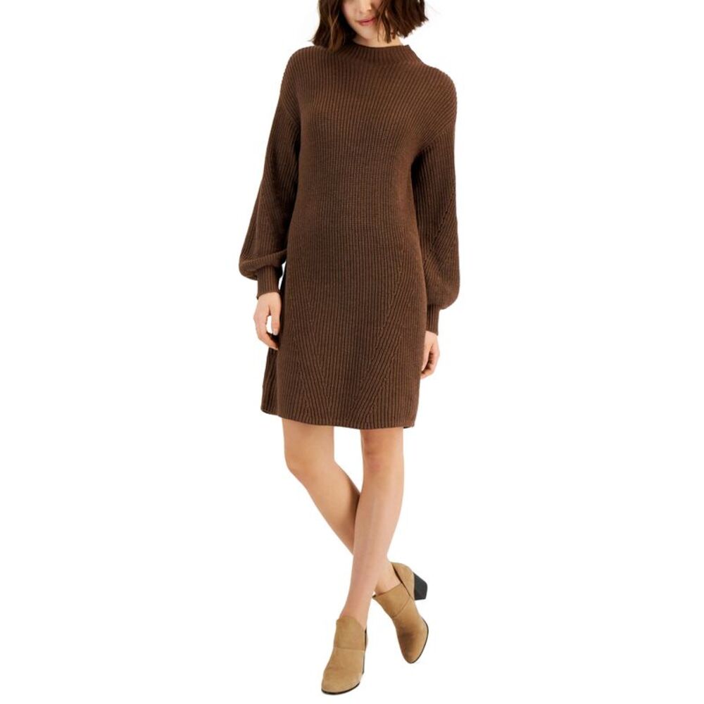 Style & Co Womens Mock Turtleneck Sweater Dress